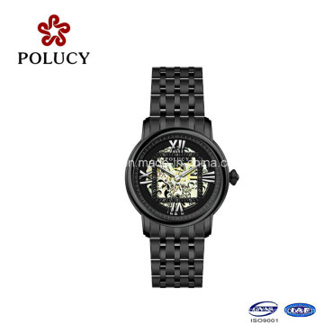 2016 Hot Fashion Men Vouge poignet mécanique en acier inoxydable Backcase Montre automatique